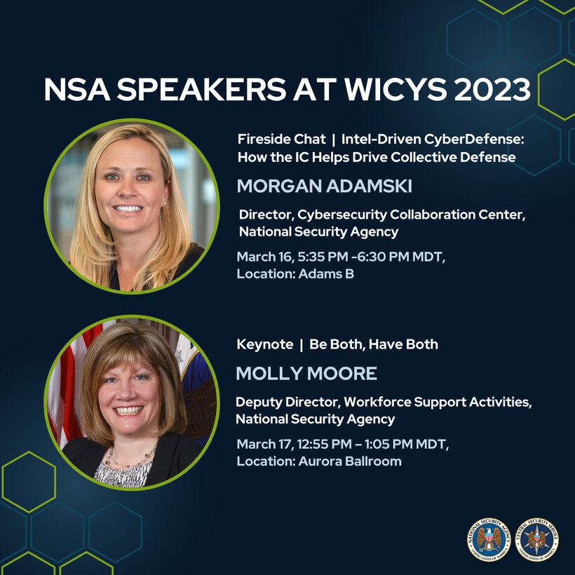 NSA Speakers at WiCyS 2023: Morgan Adamski and Molly Moore