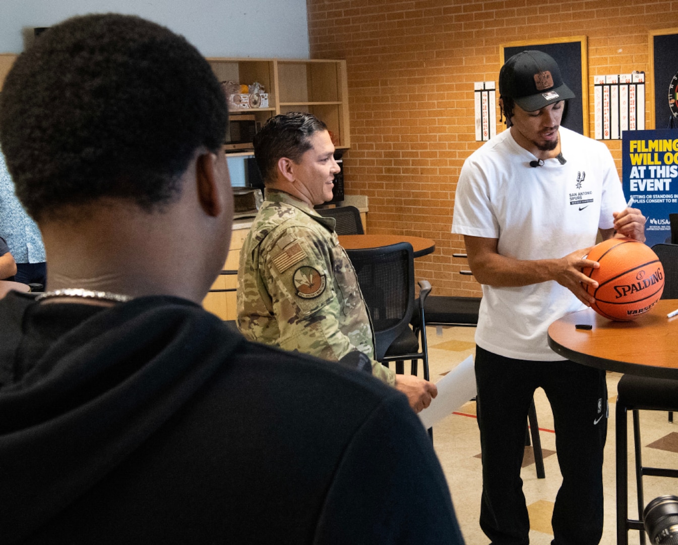 149th Fighter Wing hosts San Antonio Spurs point guard Tre Jones