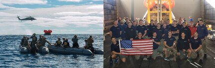 Divers who recovered Orion Capsule