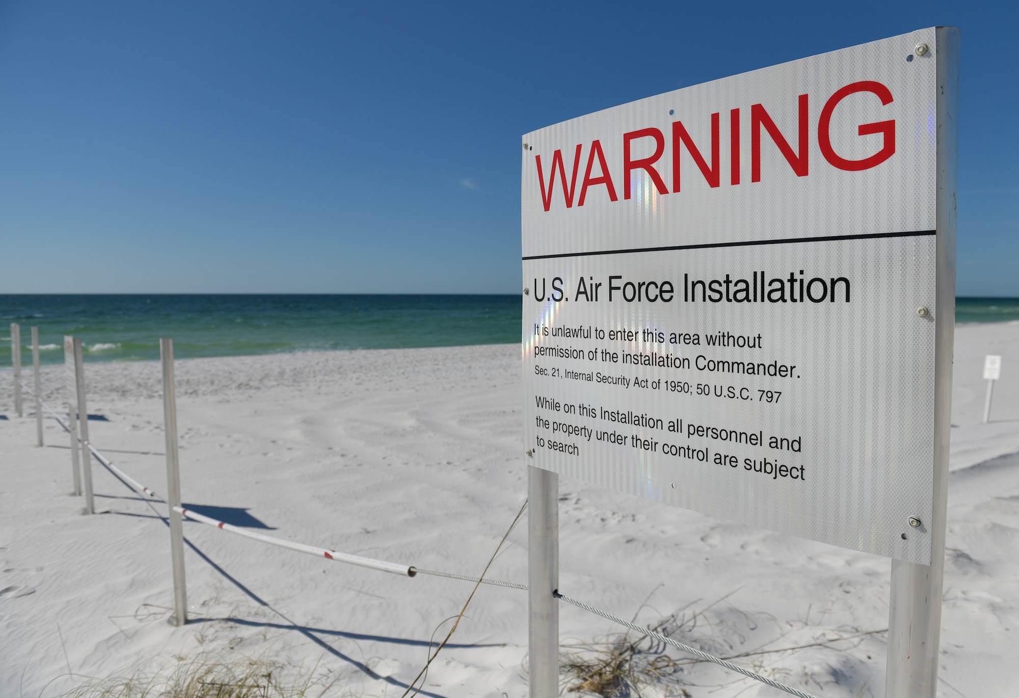 Eglin beach signs