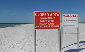 Eglin beach signs