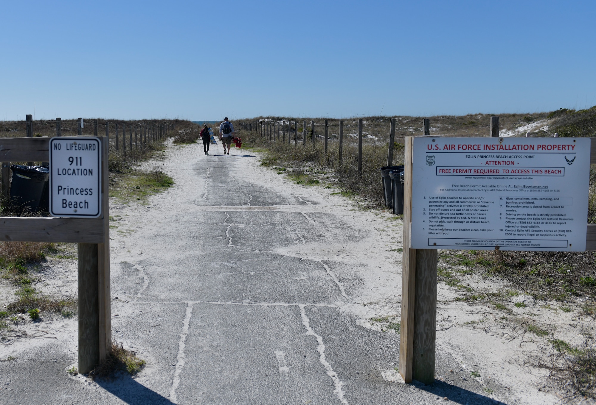 Eglin beach signs