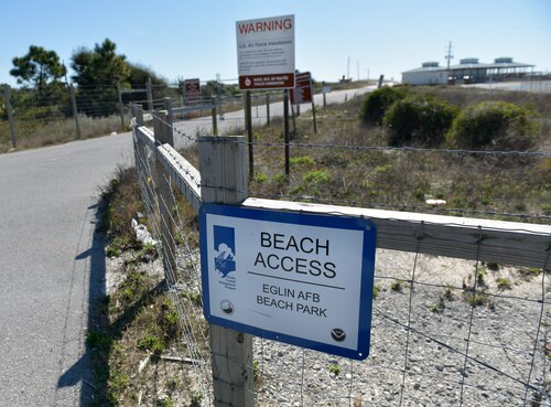 Eglin beach signs