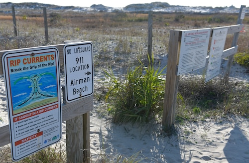 Eglin beach signs