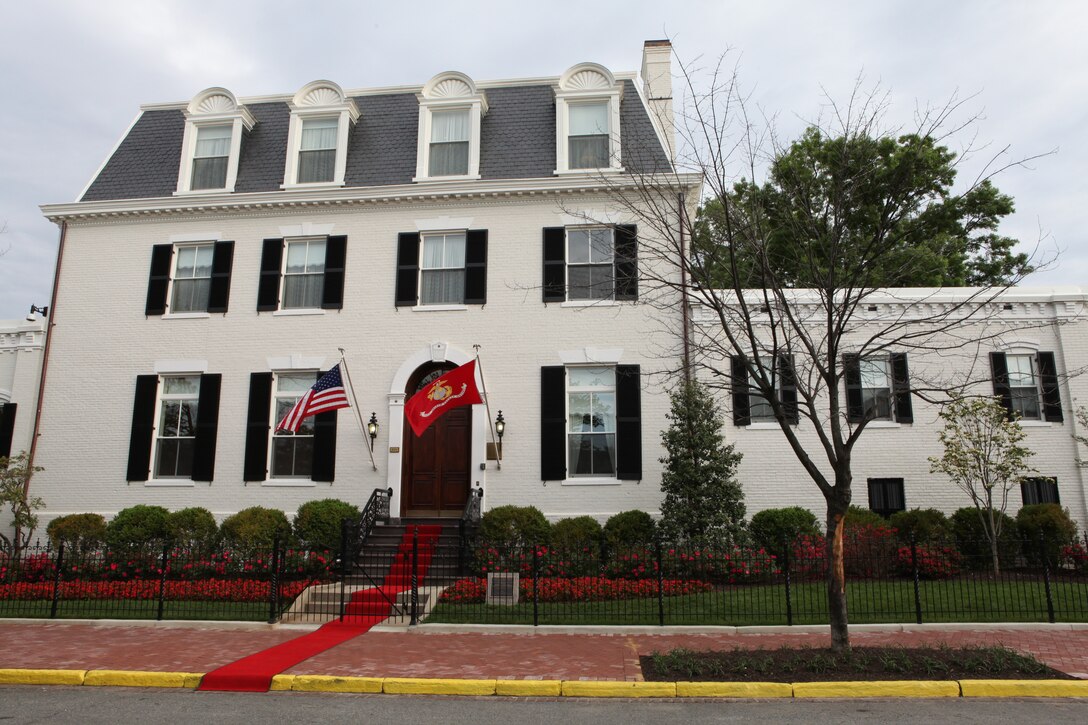 The Home of the Commandants at Marine Barracks Washington can be seen May 4, 2012, prior to the evening parade at the barracks in Washington, D.C. Evening parades are held every Friday at the barracks during the summer months. (U.S. Marine Corps photo by Lance Cpl. Thomas DeMelo/Released)