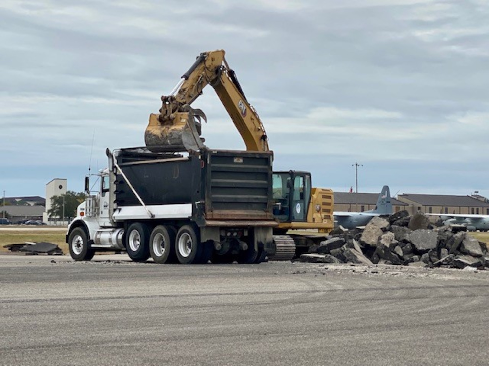 Repairs to a depression and drains under the flightline were completed in March, opening the flightline back for normal operations.