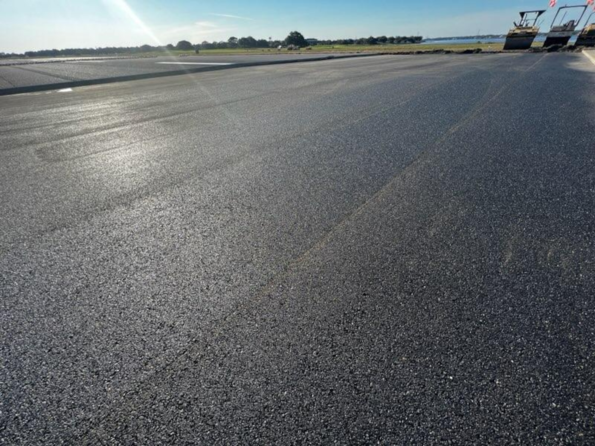 Repairs to a depression and drains under the flightline were completed in March, opening the flightline back for normal operations.
