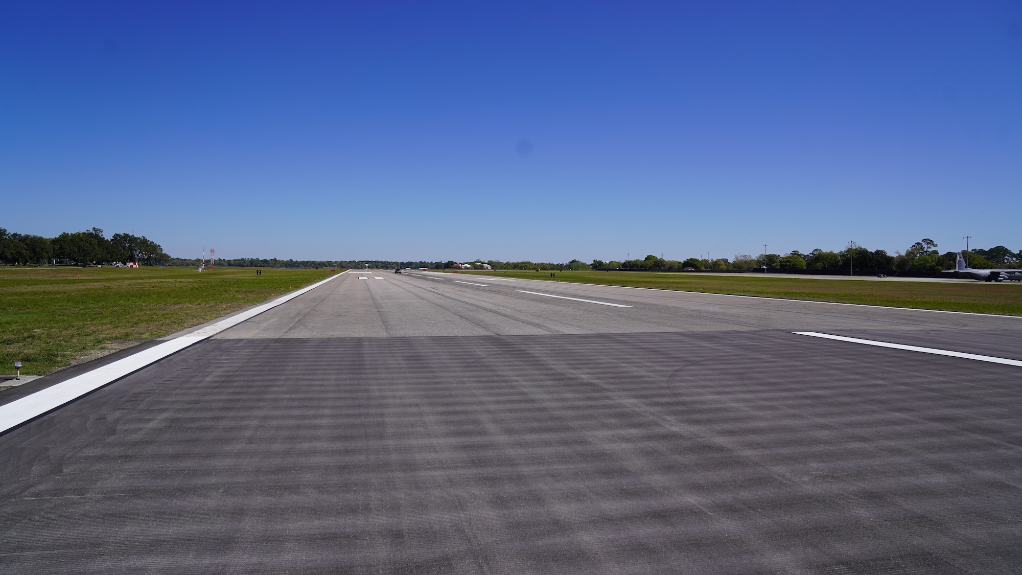 Repairs to a depression and drains under the flightline were completed in March, opening the flightline back for normal operations.