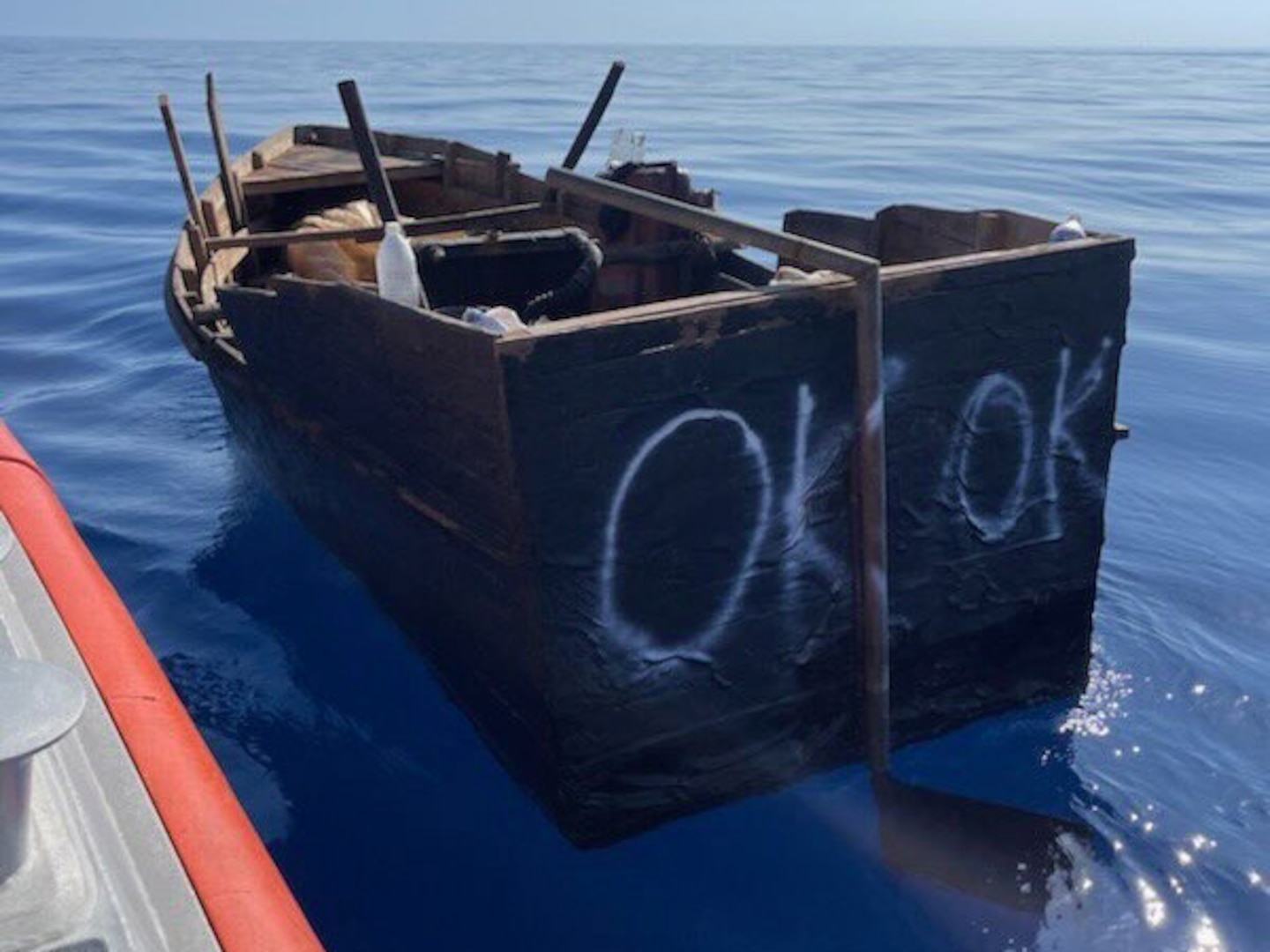 A good Samaritan notified Sector Key West watchstanders of this migrant venture about 12 miles south of Sombrero Beach, Florida, March 12, 2023. The people were repatriated on March 15, 2023. (U.S. Coast Guard photo by Station Marathon's crew)