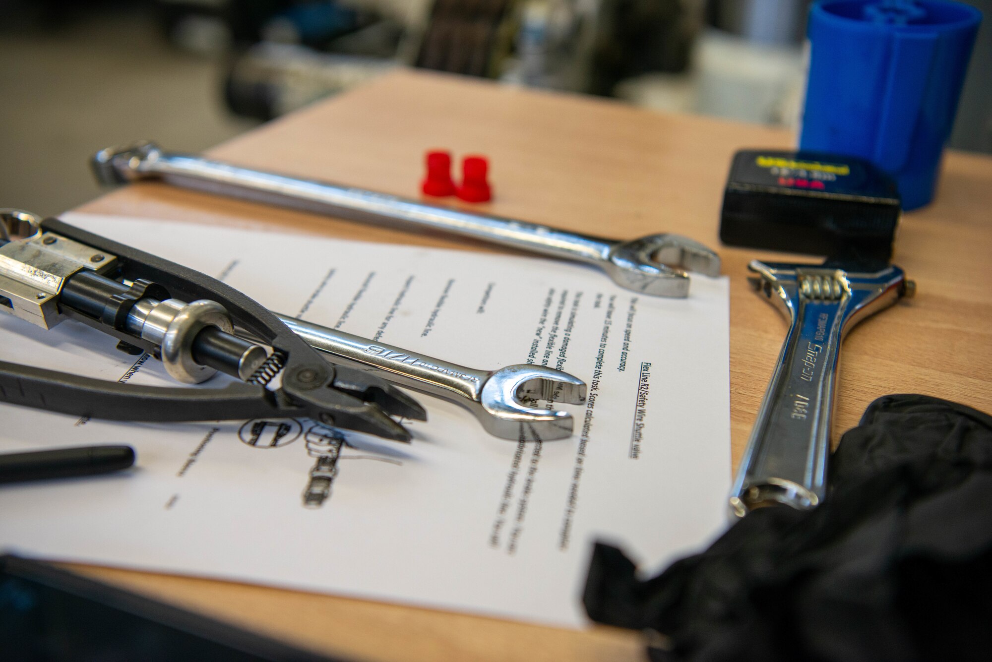 Equipment waits for use during maintenance competition qualifier