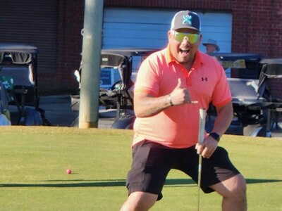(Photo courtesy Ariel Baily) Cpl. (R) Joshua Justice participates in Adaptive Golf at the Ft. Stewart Soldier Recovery Unit.