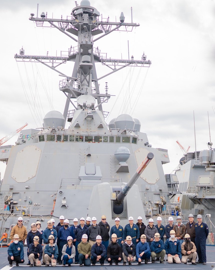 USS Dewey (DDG 105) Project Team Group Photos  on February 24, 2023.