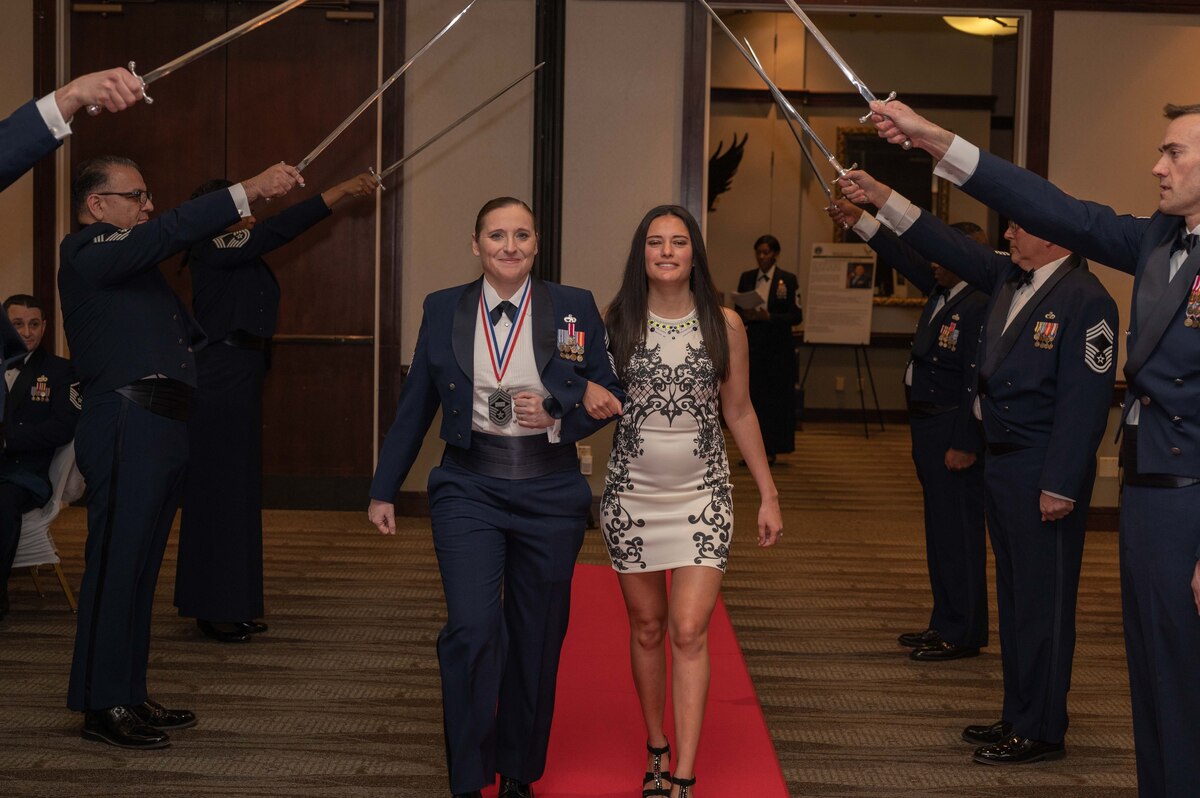 Chief Master Sgt. Amie Rutten, was amongst the recently welcomed chiefs during theChiefs Recognition Ceremony, here at Travis Air Force Base, Calif., March 4, 2023