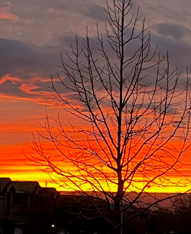 ALBUQUERQUE, N.M. – Julie Treichel captured this sunset during her commute Feb. 20, 2023, at approximately 6:00 pm.