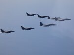 U.S. Indo-Pacific Command F-16 fighter aircraft conducted a bilateral exercise with Japan Air Self-Defense Force F-15 fighter aircraft March 17, 2023, over the Sea of Japan.