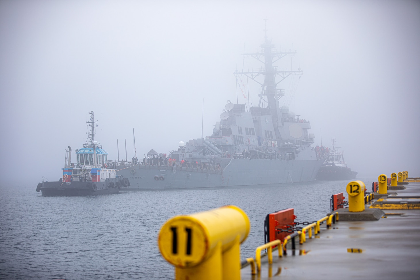 The Arleigh Burke-class guided-missile destroyer USS Porter (DDG 78) arrives in Tallinn, Estonia, March 20, 2023 for a scheduled port visit. Porter is on a scheduled deployment in the U.S. Naval Forces Europe area of operations, employed by the U.S. Sixth Fleet to defend U.S., allied and partner interests.