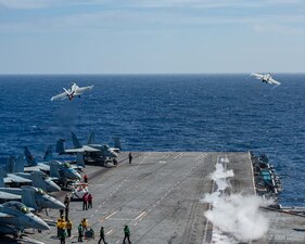 USS Nimitz (CVN 68) conducts flight operations in the Philippine Sea.