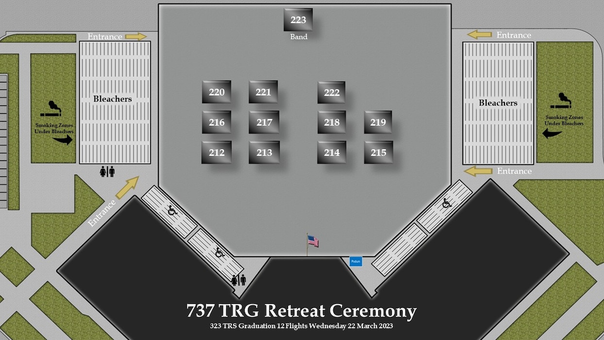 323TRS BMT  Airman's Coin & Retreat Ceremony Line Up Graphic