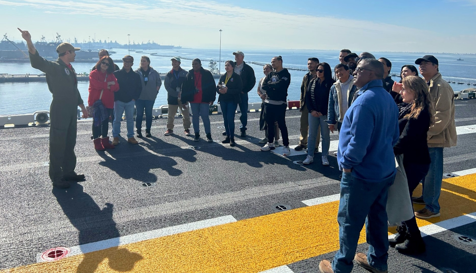 Aviation employees tour San Diego based USS Boxer.