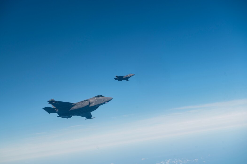 Two air planes in the sky
