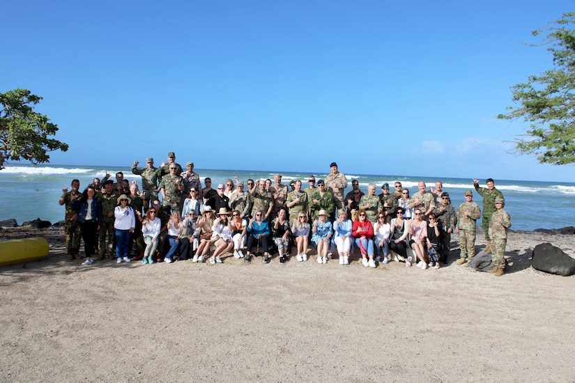 Foreign military attachés and their spouses visited U.S. Army Garrison Pōhakuloa Training Area (PTA) and Kawaihae Harbor as part of a Headquarters Department of the Army sponsored tour of Oahu and the island of Hawai’i from March 4-10, 2023, to gain a firsthand perspective of the U.S. Army Pacific (USARPAC) area of operations.
