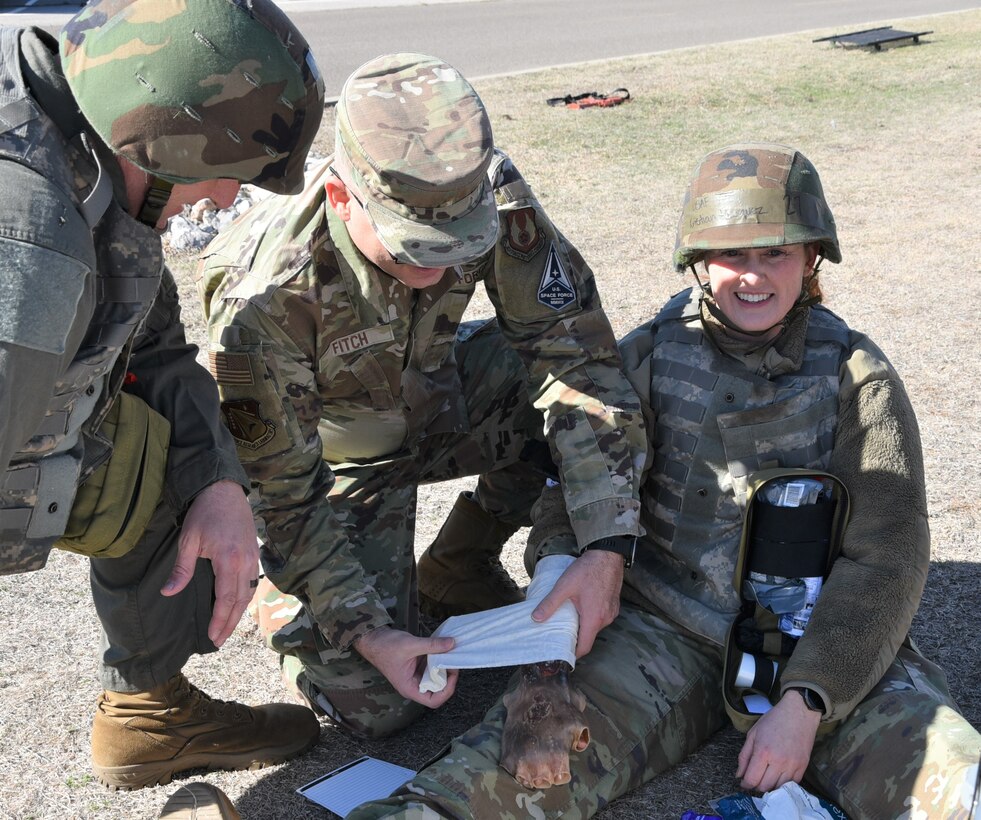 The command chief master sergeants from four of the six centers within AFMC met with Flosi at Tinker Air Force Base, Oklahoma, Feb. 23 to collaborate and learn more about AFSC and how its mission connects with their own.