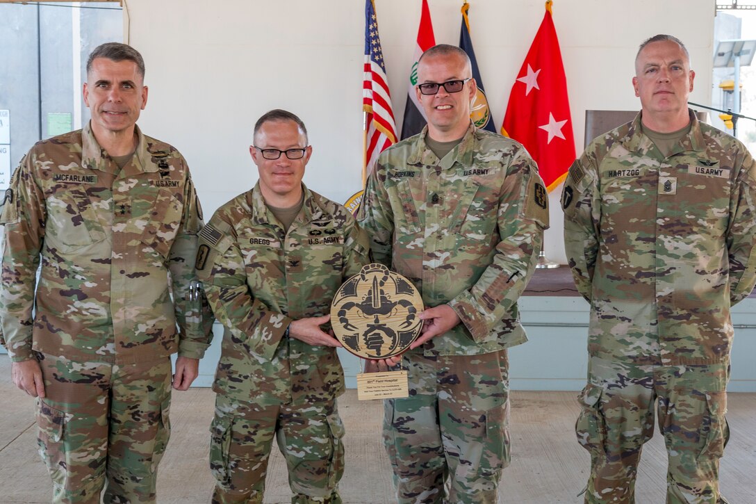 Commemorating a Job Well Done for the 374th Hospital Center and 801st Field Hospital