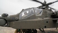 Brigadier General Charlene Dalto, land component commander, and Command Team observe a live-fire aerial gunnery training exercise with 1st Attack Battalion, 211th Aviation Regiment, at the Utah Test and Training Range by Barro, Utah, Mar. 14, 2023. This training event was in preparation for the Joint Readiness Training Center (JRTC), in Fort Polk, Louisiana. (U.S. Army National Guard Photo by Staff Sgt. Cambrin Bassett)