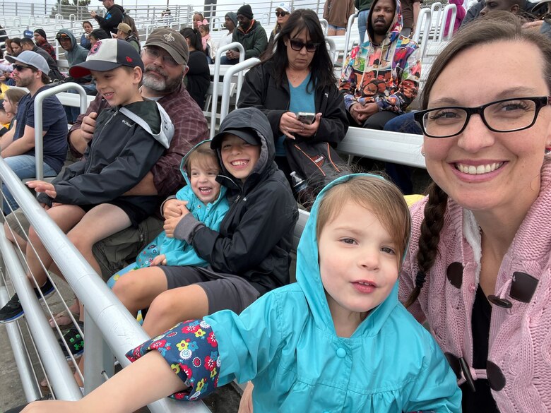 CMSgt Morgan enjoys spending quality time with her family.