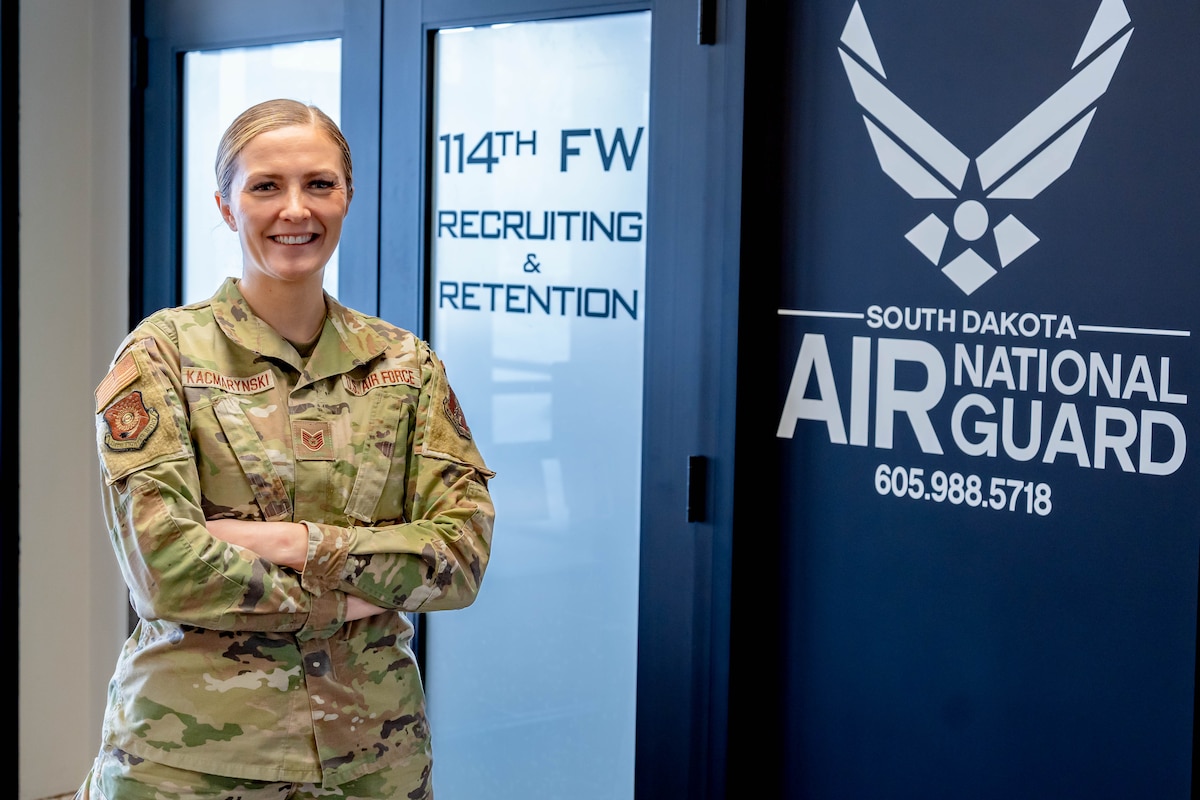 Tech Sgt. Briana Kacmarynski, 114th Fighter Wing recruiter, earned the Air National Guard Top Non-Prior Service Accessions Award for 2022.