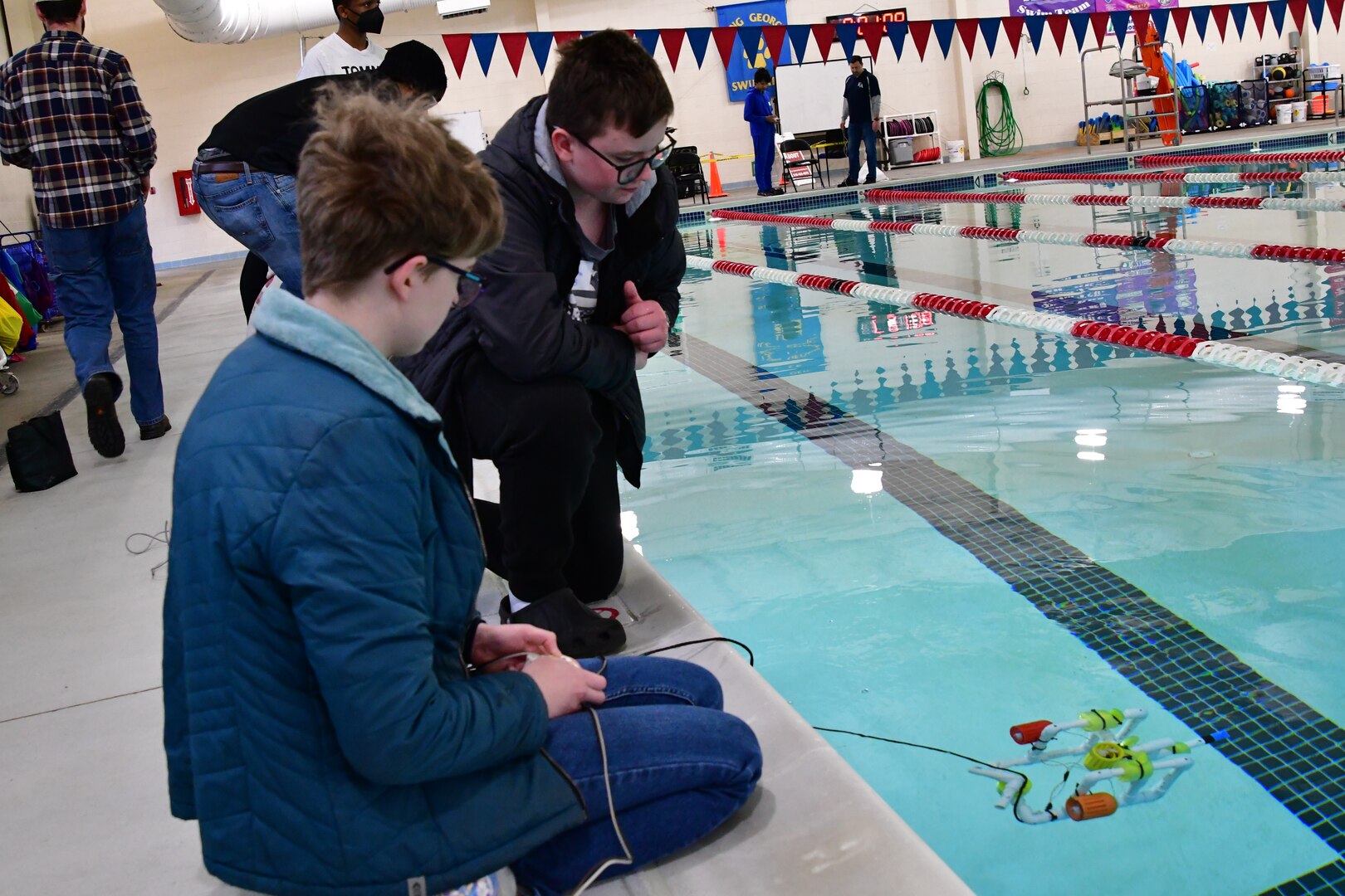 IMAGE: Students traveled to the King George YMCA to participate in the 2023 Naval Surface Warfare Center Dahlgren Division SeaPerch Regional Competition March 18. Students navigated a remotely navigated vehicle in two underwater challenges and present their projects to a panel of judges.
