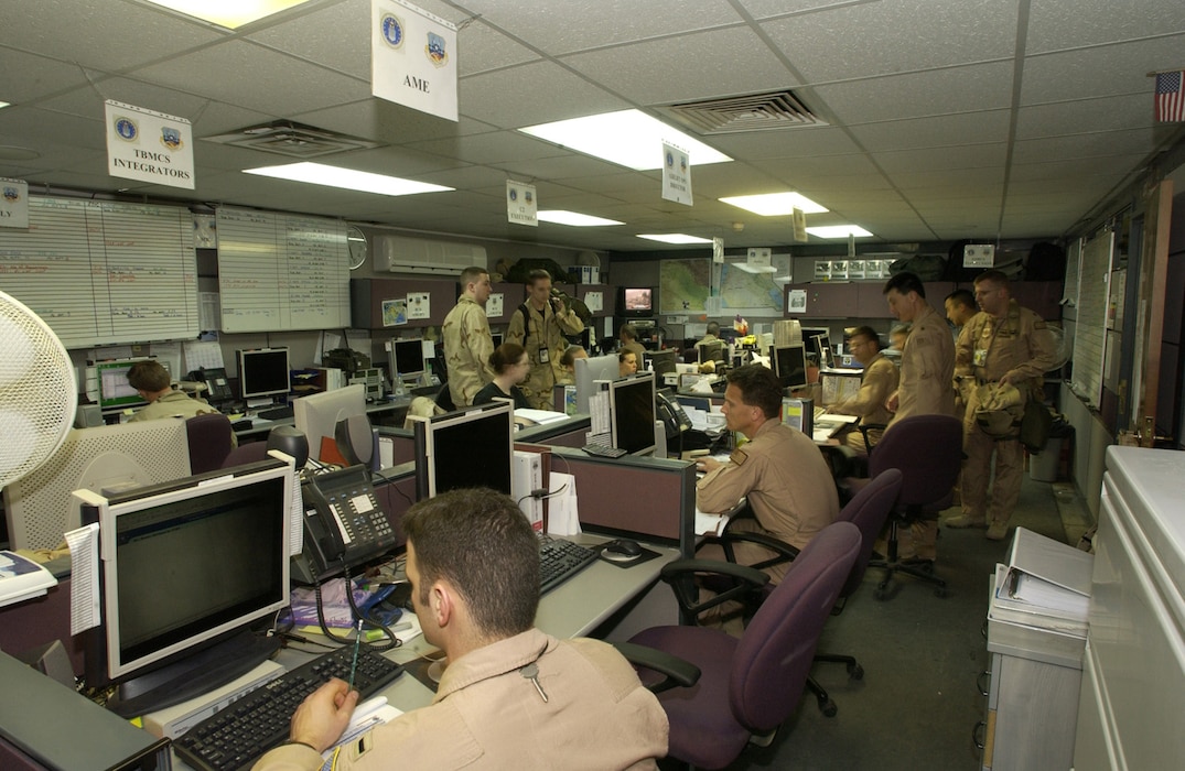 The Combined Air Operations Center (CAOC) during Operation Iraqi Freedom.