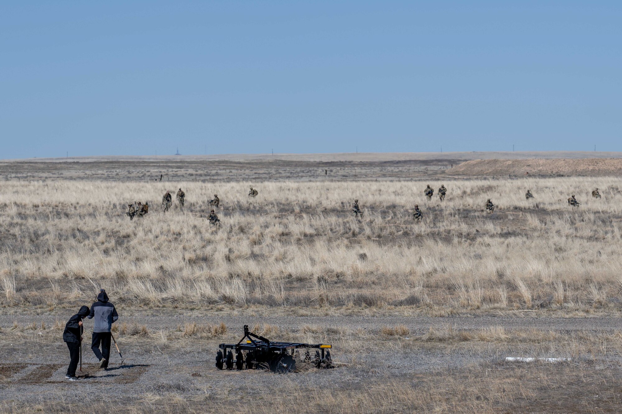 Photo of Airmen approaching training ground