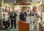 BRISBANE, Australia (March 15, 2023) – Vice Adm. Karl Thomas, commander, U.S. 7th Fleet, gives a speech during a ceremony commemorating the 80th anniversary of the formation of the U.S. 7th Fleet at the Macarthur Museum in Brisbane, Australia, March 15. 7th Fleet is the U.S. Navy's largest forward-deployed numbered fleet, and routinely interacts and operates with Allies and partners in preserving a free and open Indo-Pacific region. (U.S. Navy photo by Mass Communication Specialist 1st Class Deanna C. Gonzales)