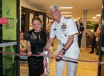 BRISBANE, Australia (March 15, 2023) – Vice Adm. Karl Thomas, commander, U.S. 7th Fleet, and Christine Elder, U.S. Consul General, cut a ribbon during the official opening of an exhibit commemorating the 80th anniversary of the formation of the U.S. 7th Fleet at the Queensland Maritime Museum in Brisbane, Australia, March 15. 7th Fleet is the U.S. Navy's largest forward-deployed numbered fleet, and routinely interacts and operates with Allies and partners in preserving a free and open Indo-Pacific region. (U.S. Navy photo by Mass Communication Specialist 1st Class Deanna C. Gonzales)