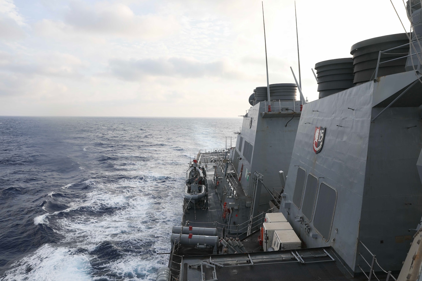 SOUTH CHINA SEA (March 24, 2023) – The Arleigh Burke-class guided-missile destroyer USS Milius (DDG 69) conducts a freedom of navigation operation in the South China Sea, March 24. Milius is forward-deployed to the U.S. 7th Fleet area of operations in support of a free and open Indo-Pacific. (U.S. Navy photo by Mass Communication Specialist 1st Class Greg Johnson)