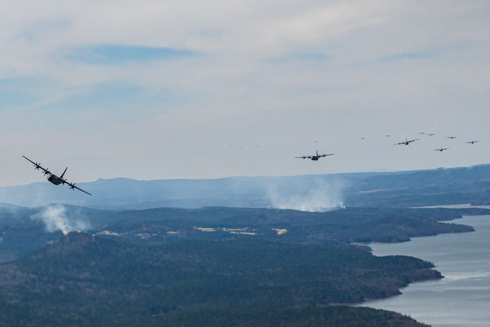 C-130s fly over Arkansas