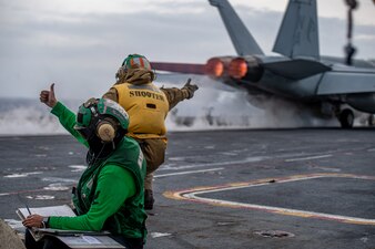 USS Nimitz (CVN 68) conducts flight operations.