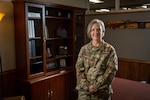 Command Sgt. Maj. Alice Randolph, the Idaho Army National Guard’s first female senior enlisted leader, at Gowen Field, Boise, Idaho, March 23, 2023. She will serve the IDARNG’s enlisted members by communicating directly with the state’s commanding general on their behalf and interpreting National Guard Bureau policy for implementation across the organization.