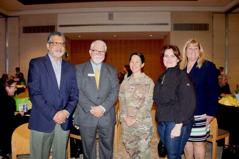 Col. Walsh poses with Torrance Chamber members after she delivered a keynote for their annual Women of Influence luncheon and awards ceremony on March 16, 2023.