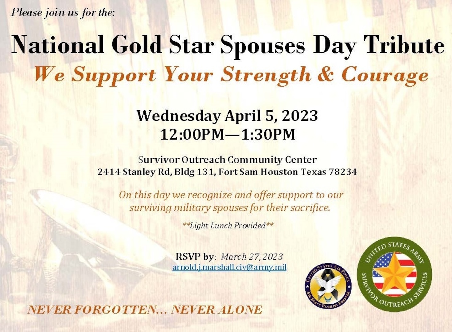 National Gold Star Spouses Day ‘We support your strength and courage
