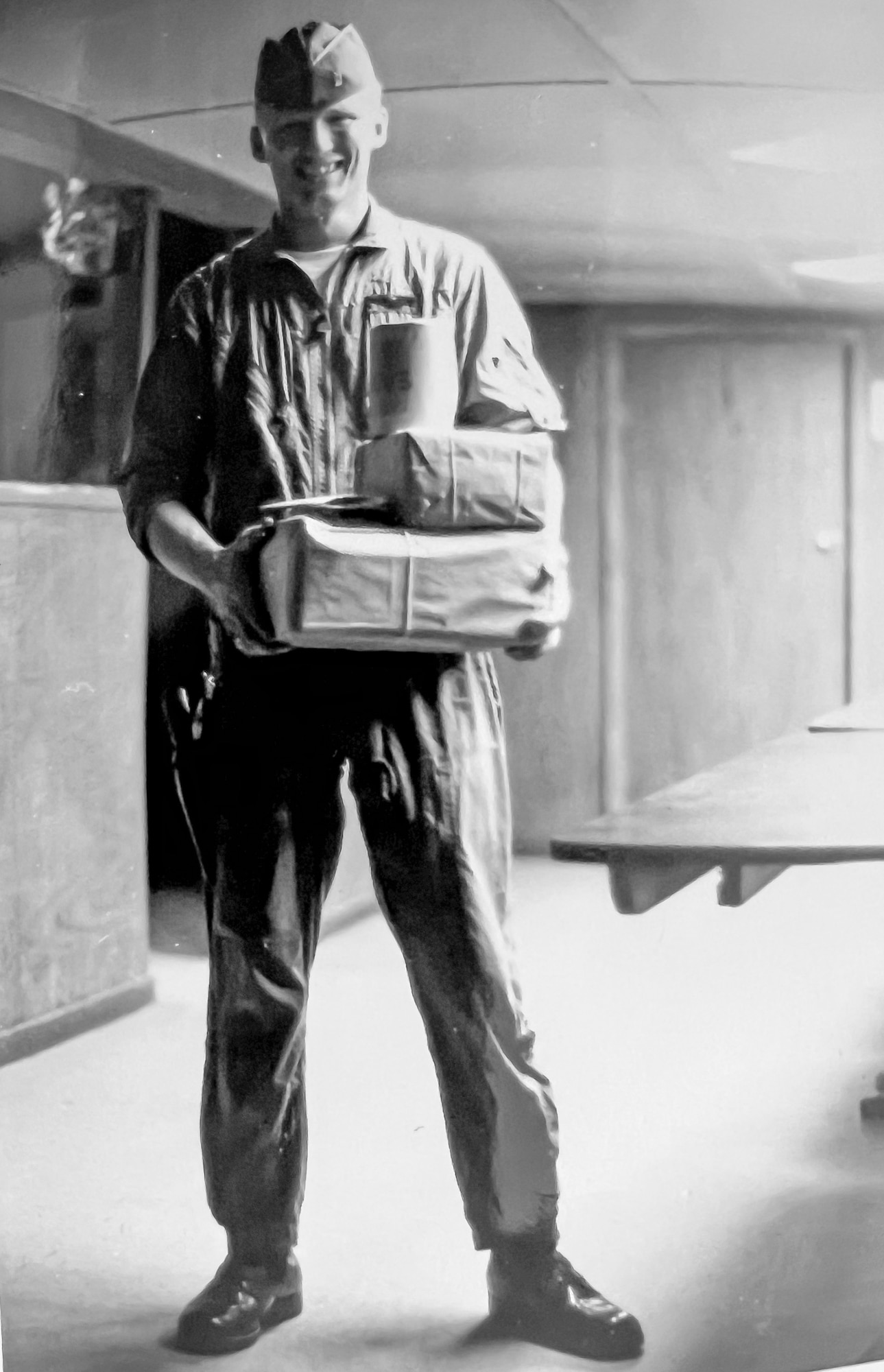 Retired Brig. Gen. Kenneth J. Stromquist, poses for a photo after receiving mail as a Lieutenant, while stationed at the 19th Tactical Air Support Squadron (TASS) on Tan Son Nhut Airbase, III Corps, South Vietnam in 1970.