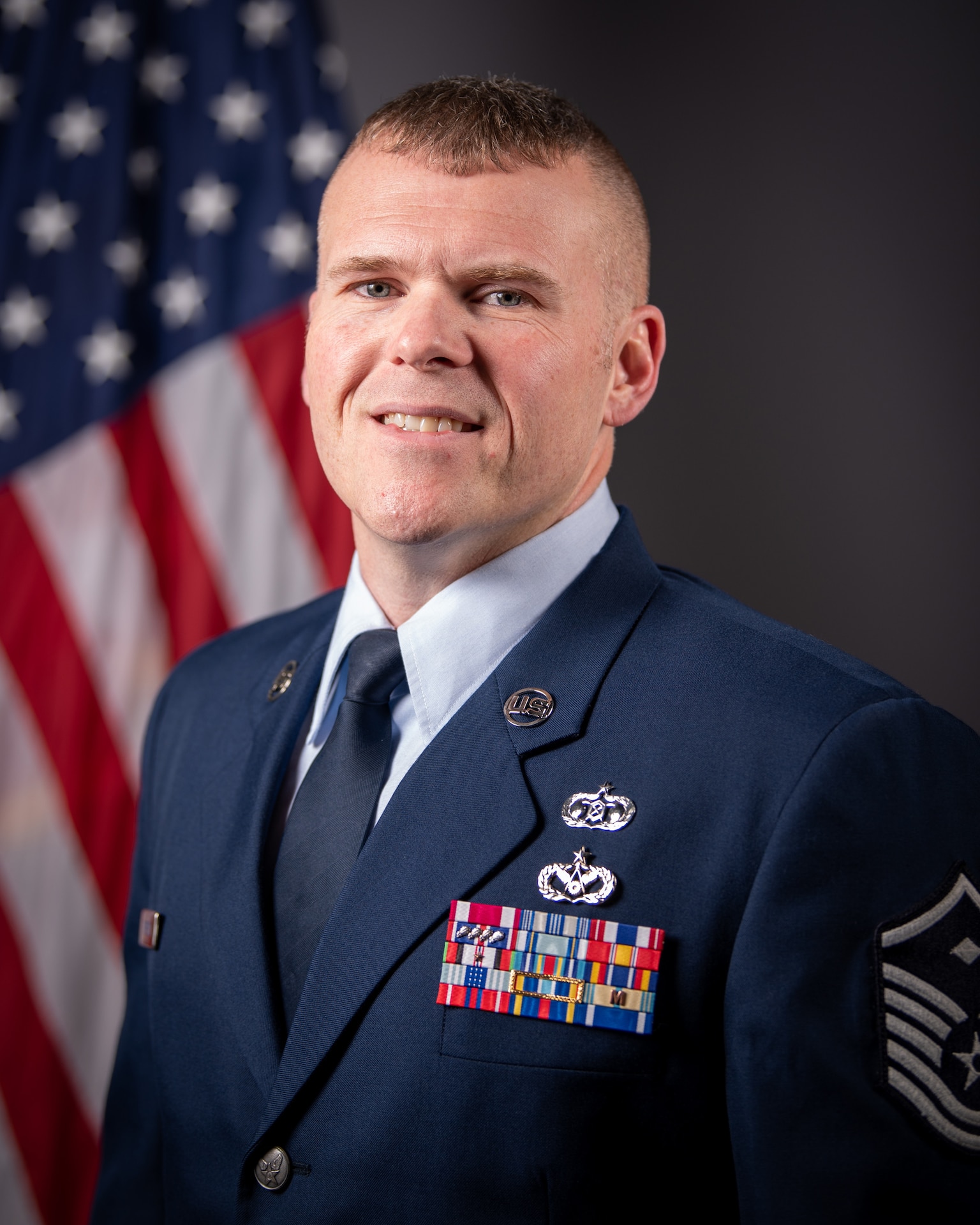 Master Sgt. Joshua Thompson of the 123rd Aircraft Maintenance Squadron has been selected as the Kentucky Air National Guard’s 2022 First Sergeant of the Year. Thompson amassed more than 500 hours as an instructor at Maintenance University, leading 325 service members through 12 days of training events and increasing the squadron’s overall aircraft proficiency. (U.S. Air National Guard photo by Master Sgt. Phil Speck)