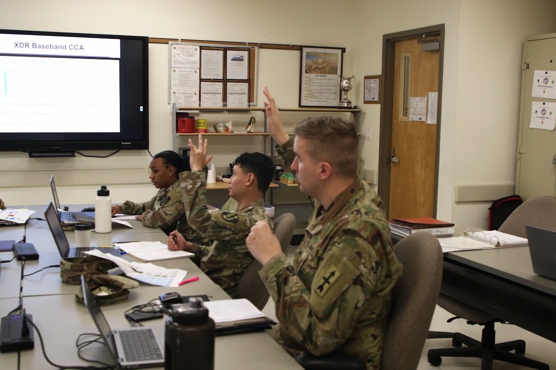 Spc. Zachary Miescke, attends the 25H reclass course in order to progress in his career as a signal Soldier.
High Tech Sacramento Regional Training Site - Sacramento graduated its first class of 40 students from the new Network Communications System Specialist (25H) course.