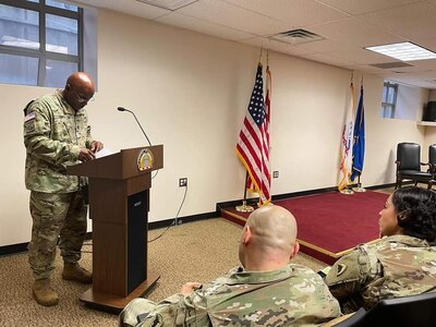 The D.C. National Guard command senior enlisted leader, Command Sgt. Maj. Ronald L. Smith, met with the full-time enlisted Soldiers to deliver his 120-day assessment, and discuss priorities and key concerns with the force.