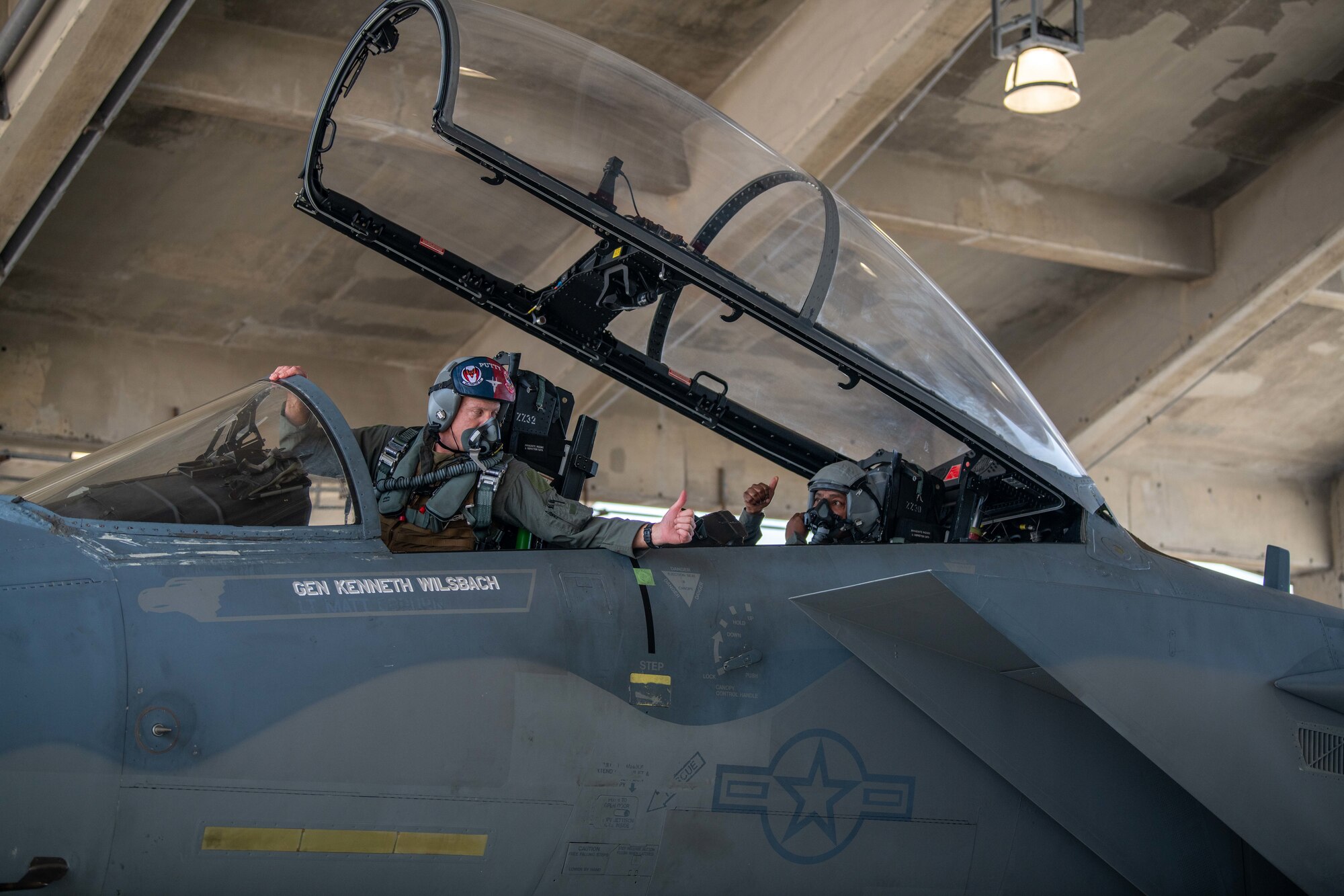 Airmen prepare for a flight.