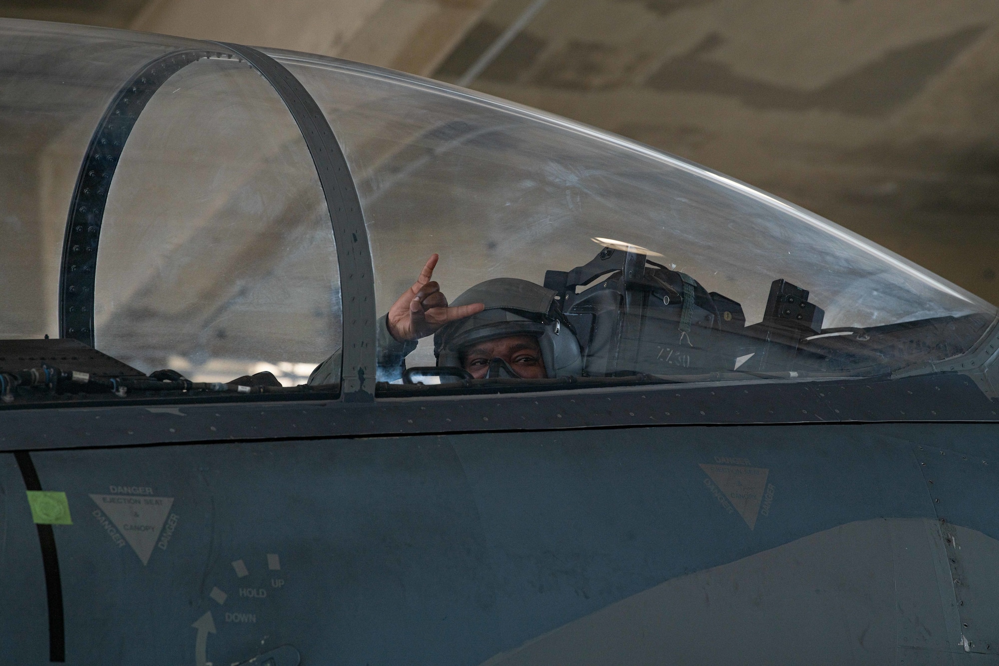An Airman prepares for a flight.