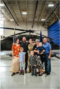 First Lt. Valerie Harter takes command of the Virginia National Guard’s Medevac detachment, the Chesterfield-based Detachment 2, Charlie Company, 1st Battalion, 169th Aviation Regiment, March 11, 2023, in a ceremony held at the Virginia National Guard’s Army Aviation Support Facility in Sandston, Virginia. (Courtesy photo)