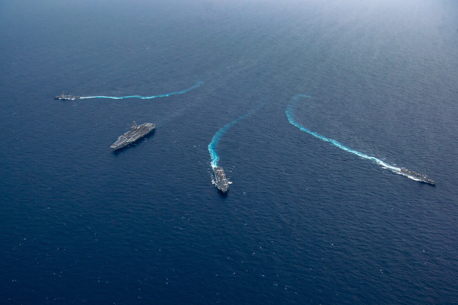 The Nimitz Carrier Strike Group is underway with the JMSDF in the Philippine Sea.