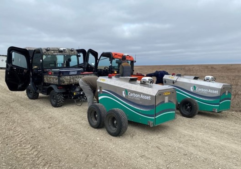 Researchers with the U.S. Army Engineer Research and Development Center use new technology to directly measure soil carbon on 5,000 acres of Fort Riley training lands.